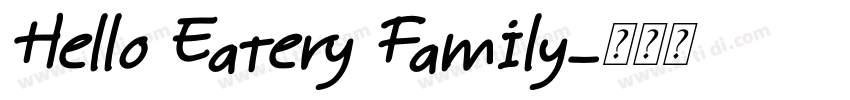 Hello Eatery Family字体转换